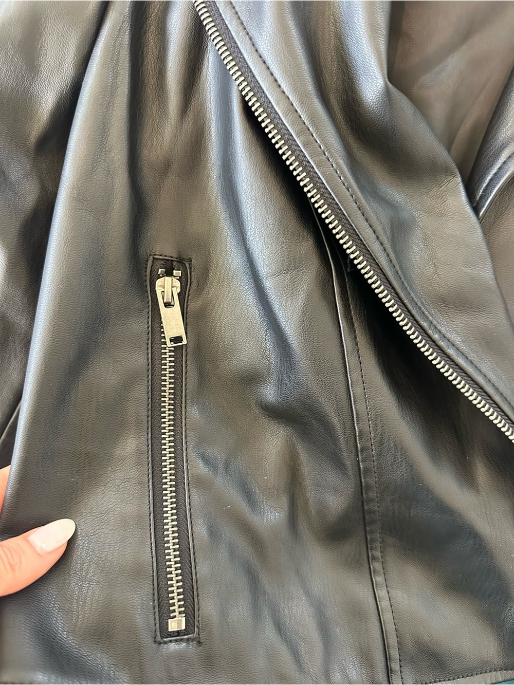 Maeve Faux Leather Femme Moto Jacket - Picture 9 of 13